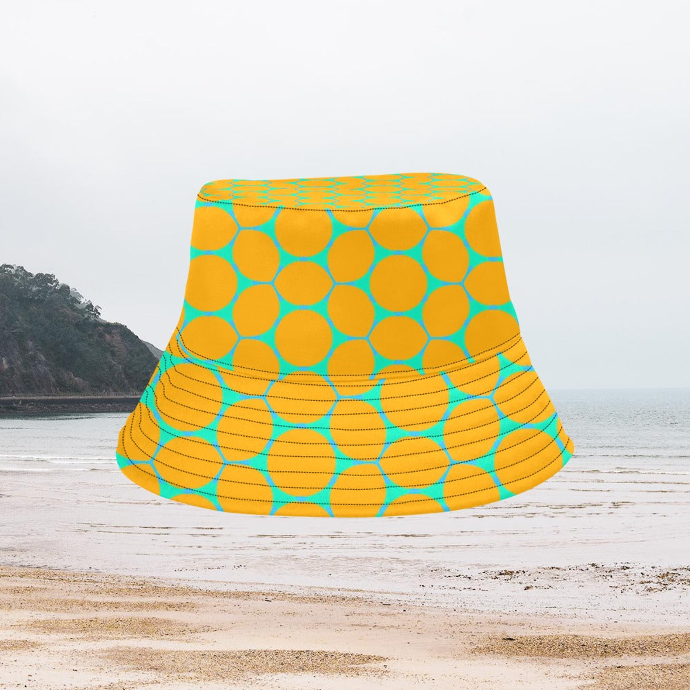 Women's All Over Print Bucket Hat - Lemon Bubbles
