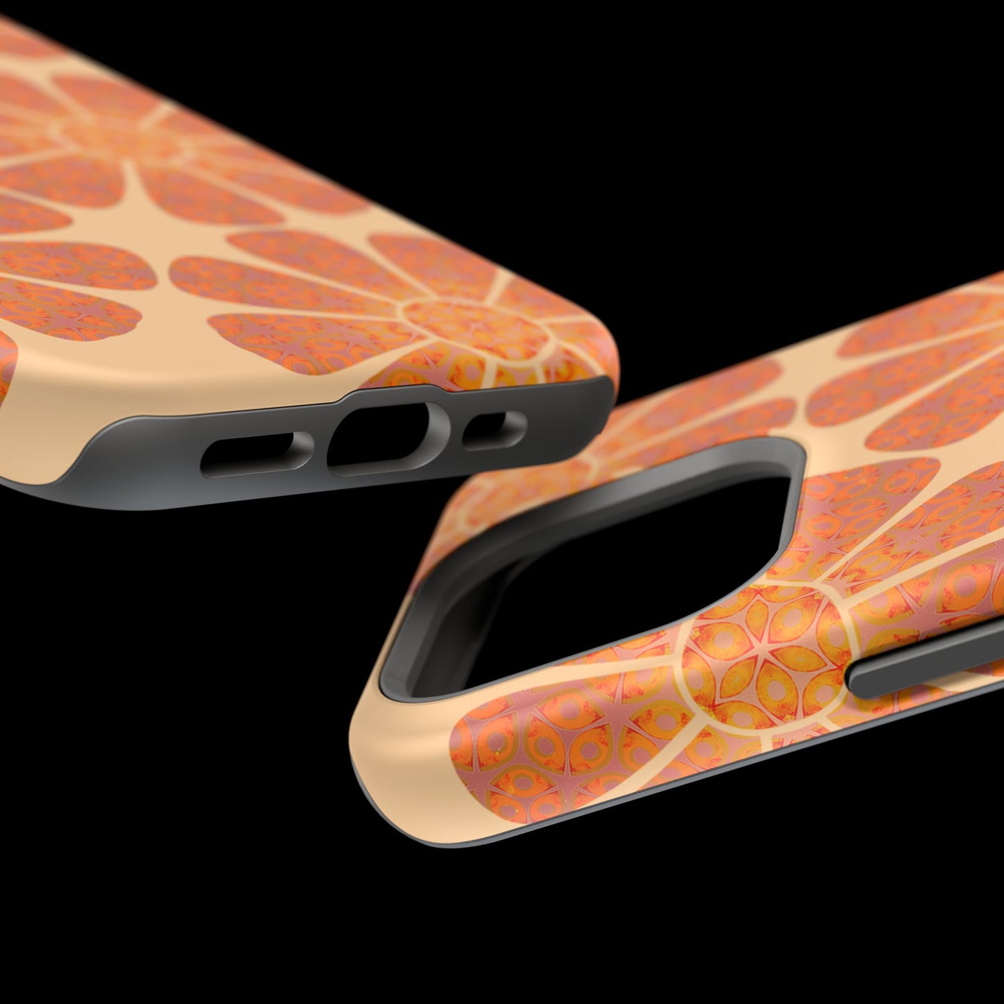 Magnetic iPhone Case - Batik Eyes Flower Pattern