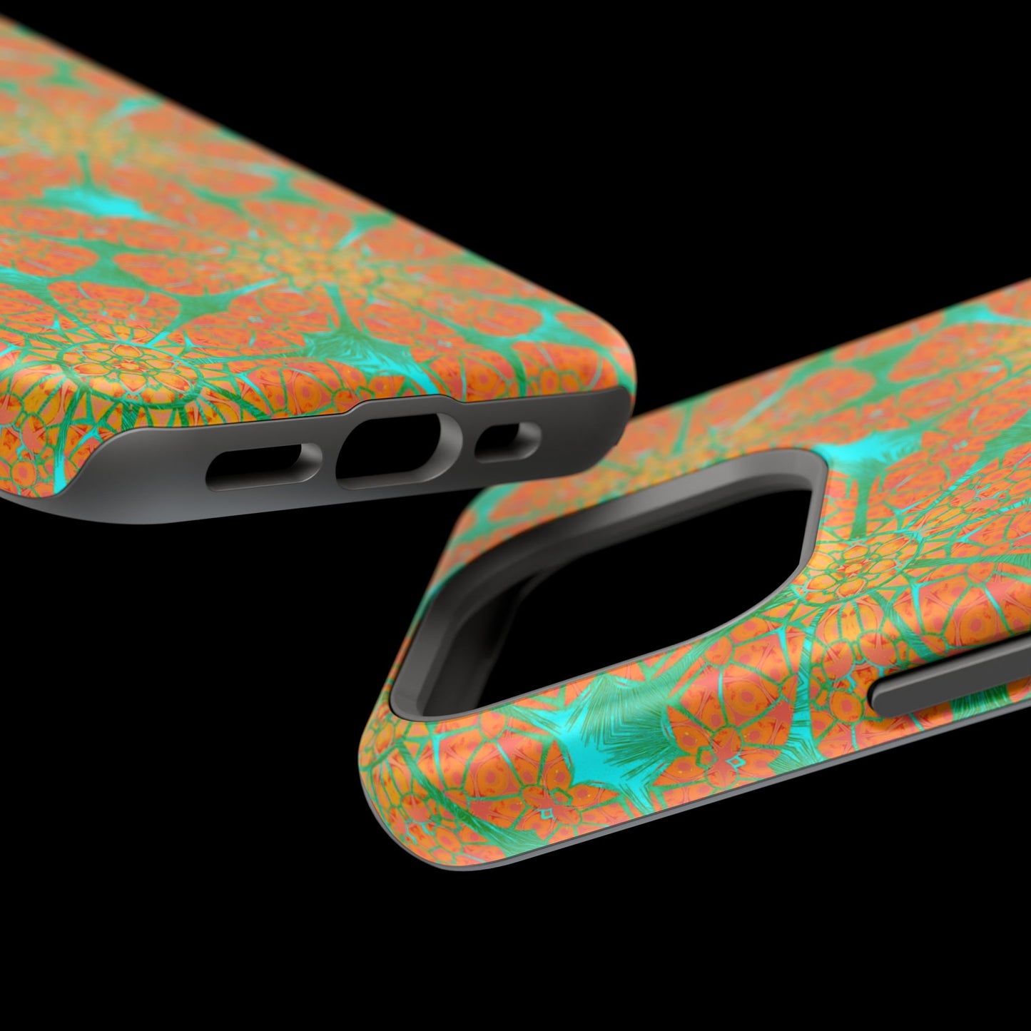 Magnetic iPhone Case - Cracked Batik Eye Flower