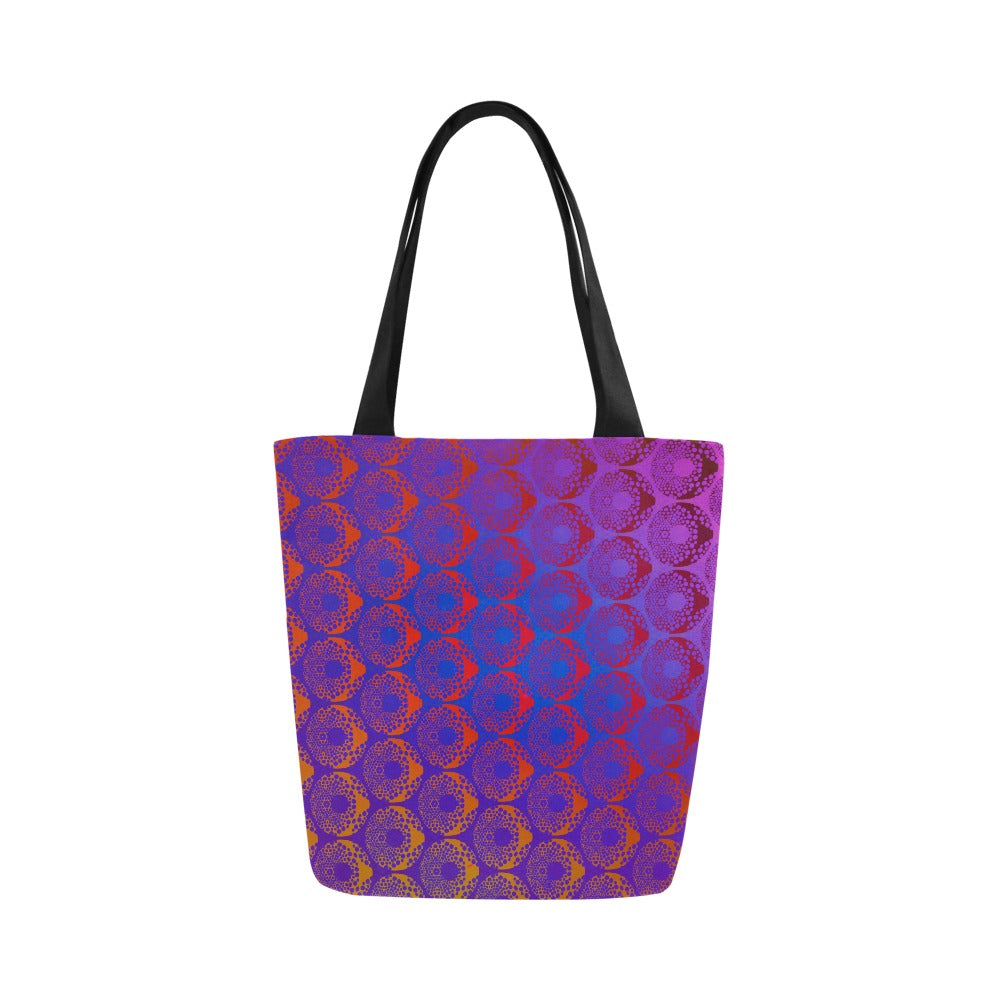 Premium All Print Canvas Tote Bag - Psychedelic Purple Donut