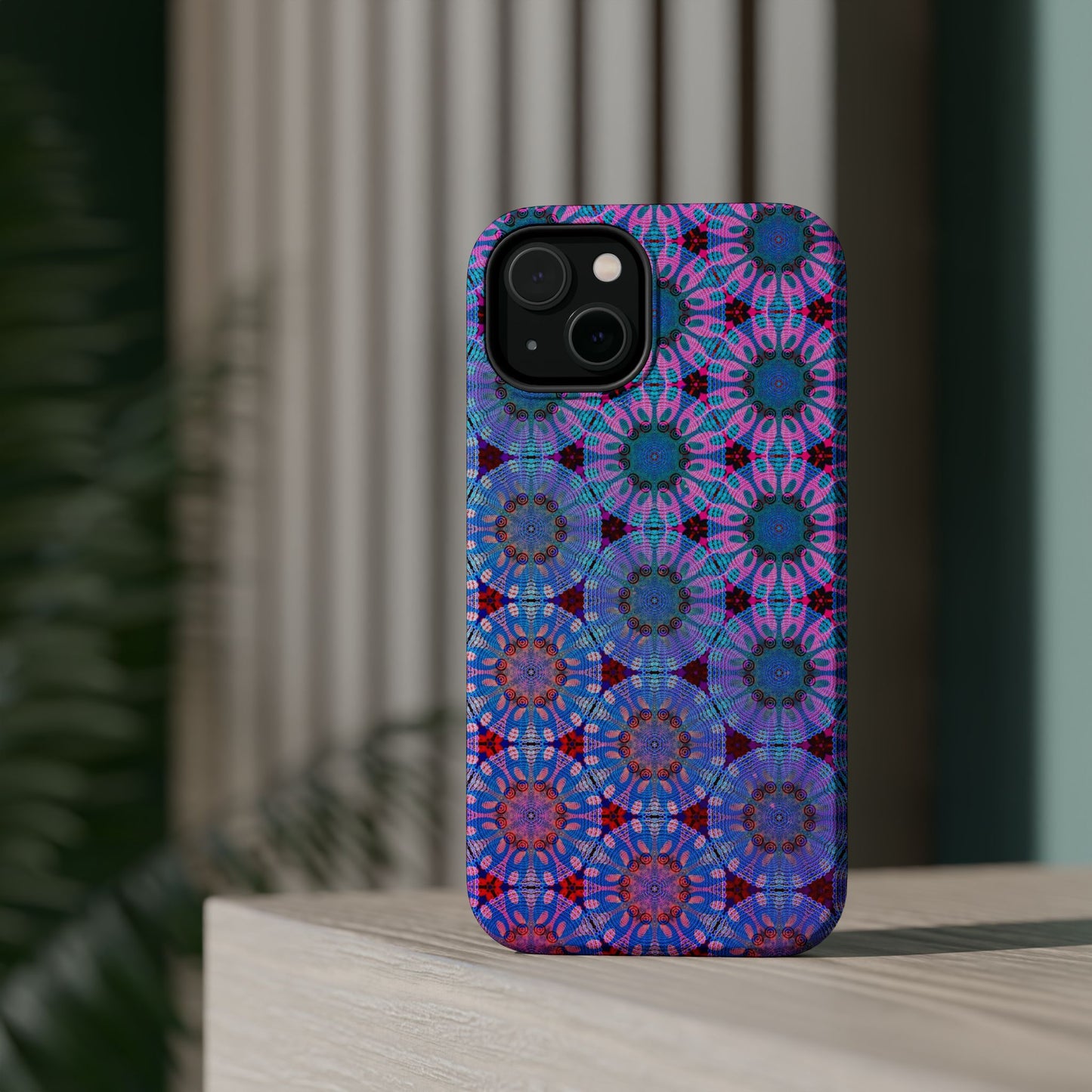 Magnetic iPhone Case - Psychedelic Purple Tapa
