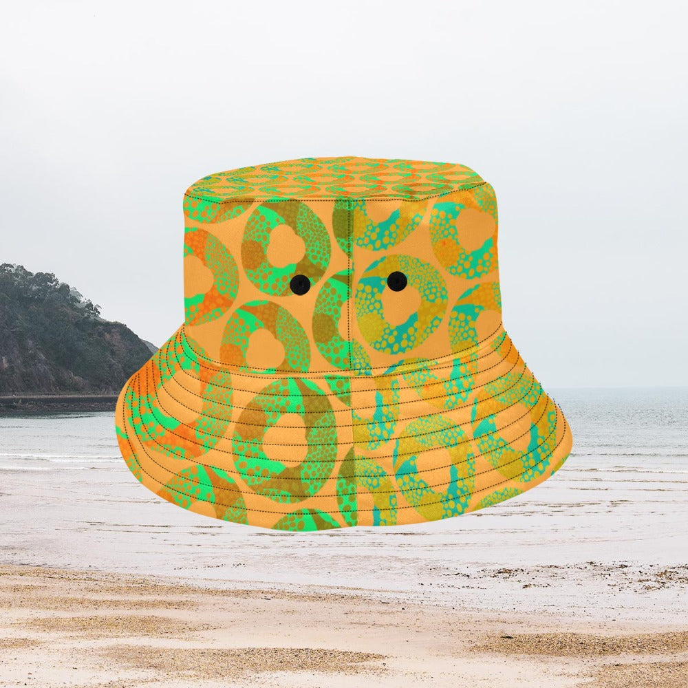 Women's All Over Print Bucket Hat - Psychedelic Donut Squeeze