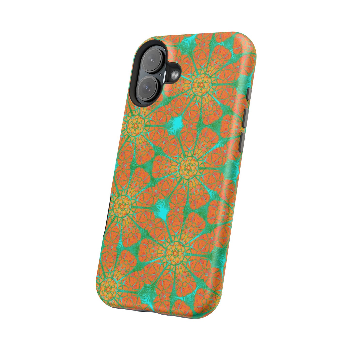 Magnetic iPhone Case - Cracked Batik Eye Flower