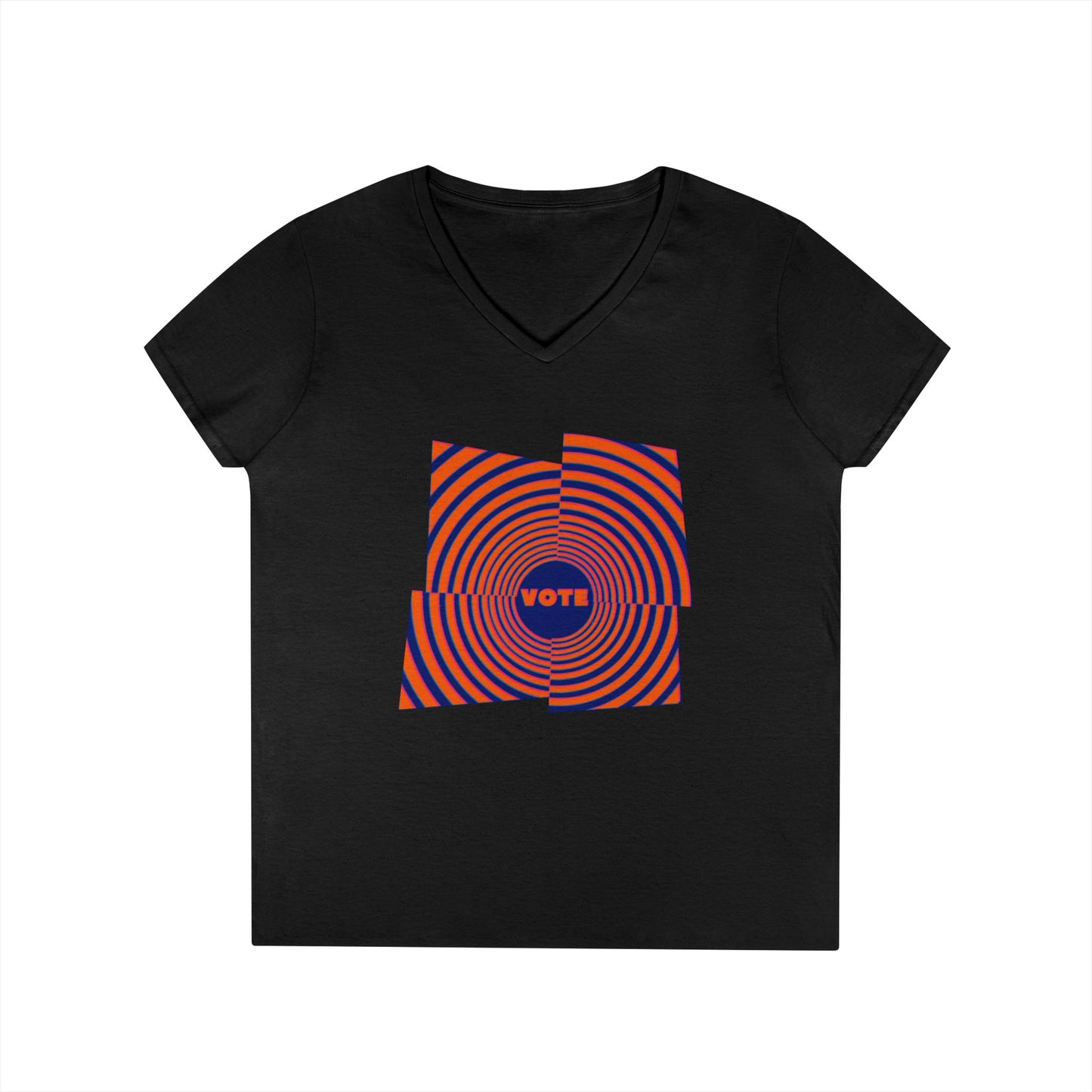 Ladies' V-Neck T-Shirt - Psychedelic Vote