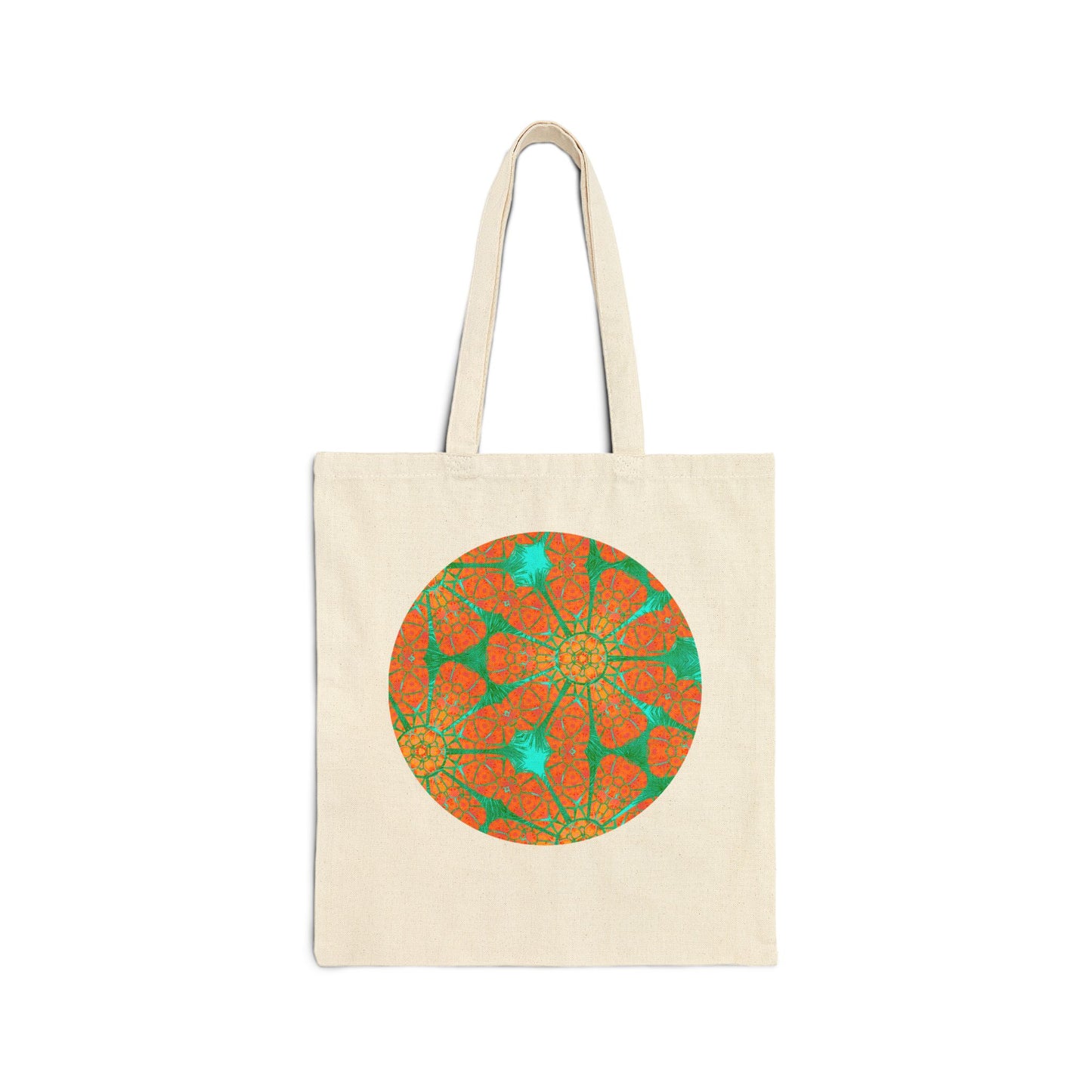 Cotton Canvas Tote Bag - Batik Eyes Flowers
