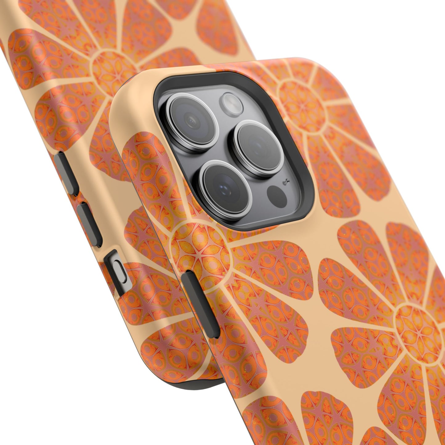 Magnetic iPhone Case - Batik Eyes Flower Pattern