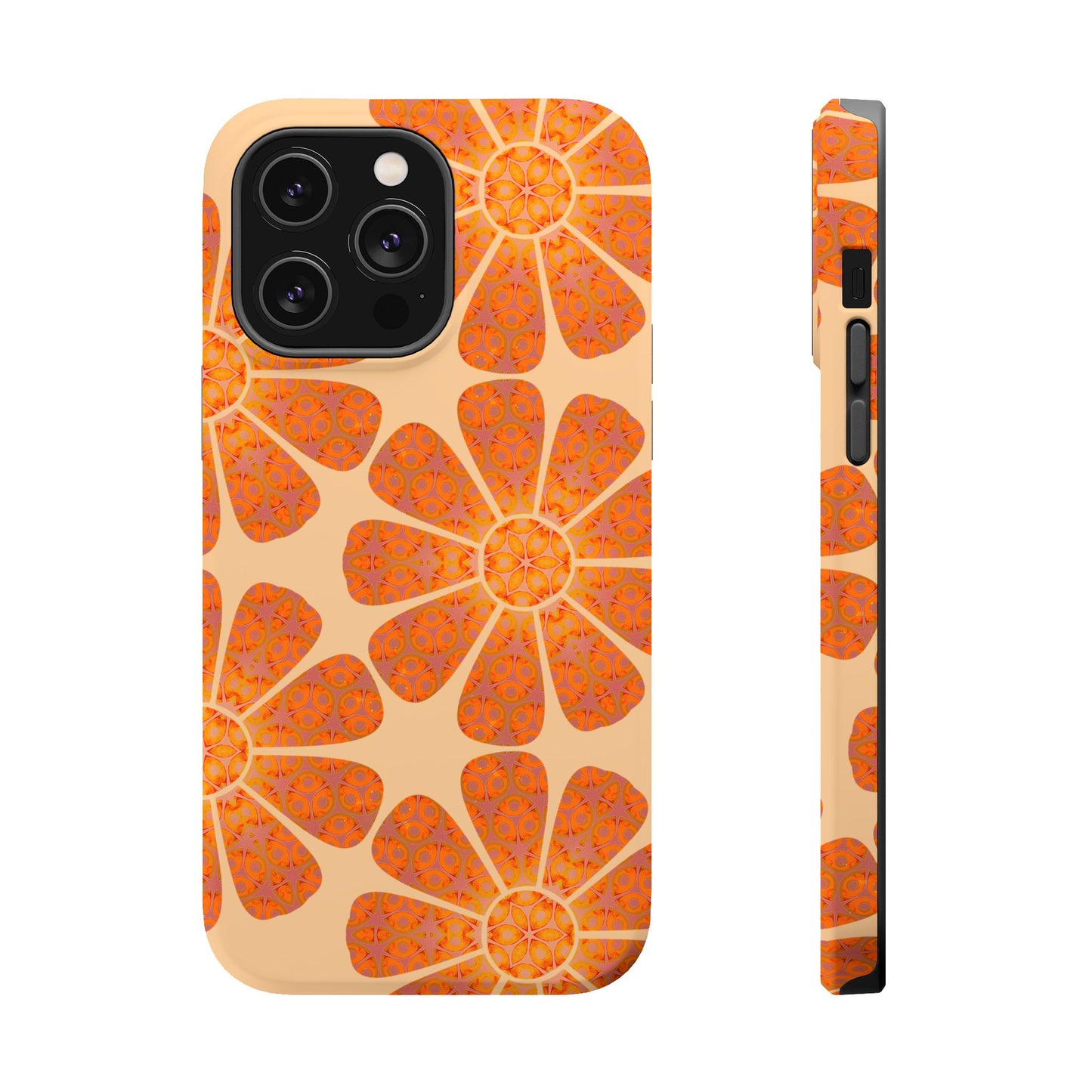 Magnetic iPhone Case - Batik Eyes Flower Pattern
