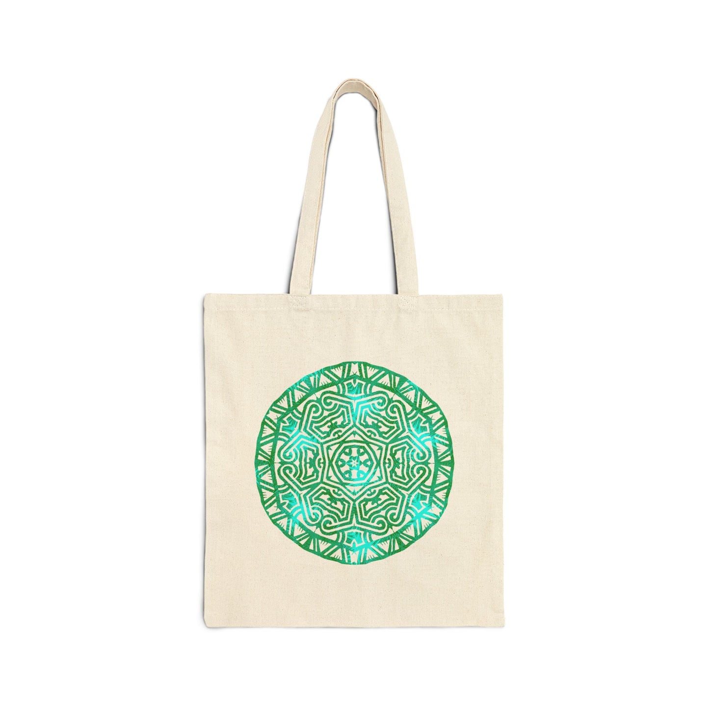 Cotton Canvas Tote Bag - Fuzzy Palm Mandala