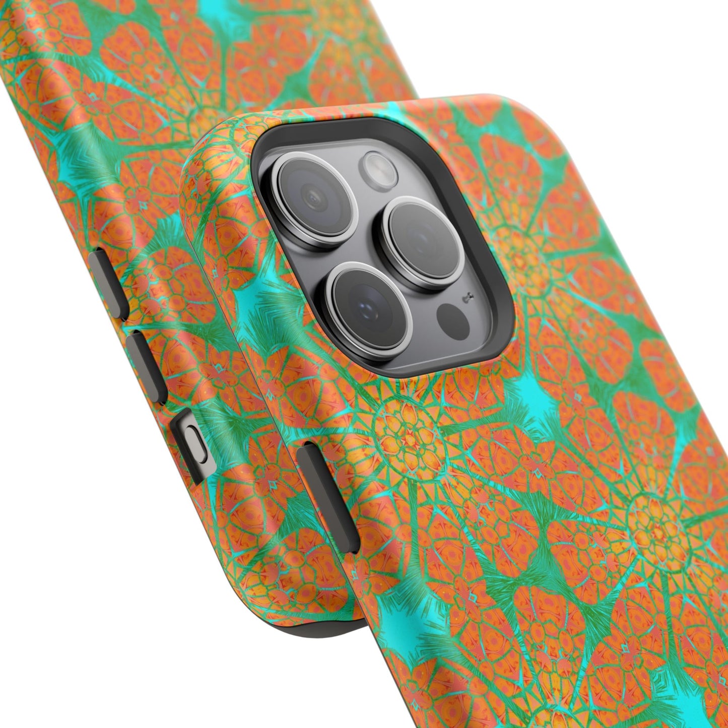 Magnetic iPhone Case - Cracked Batik Eye Flower