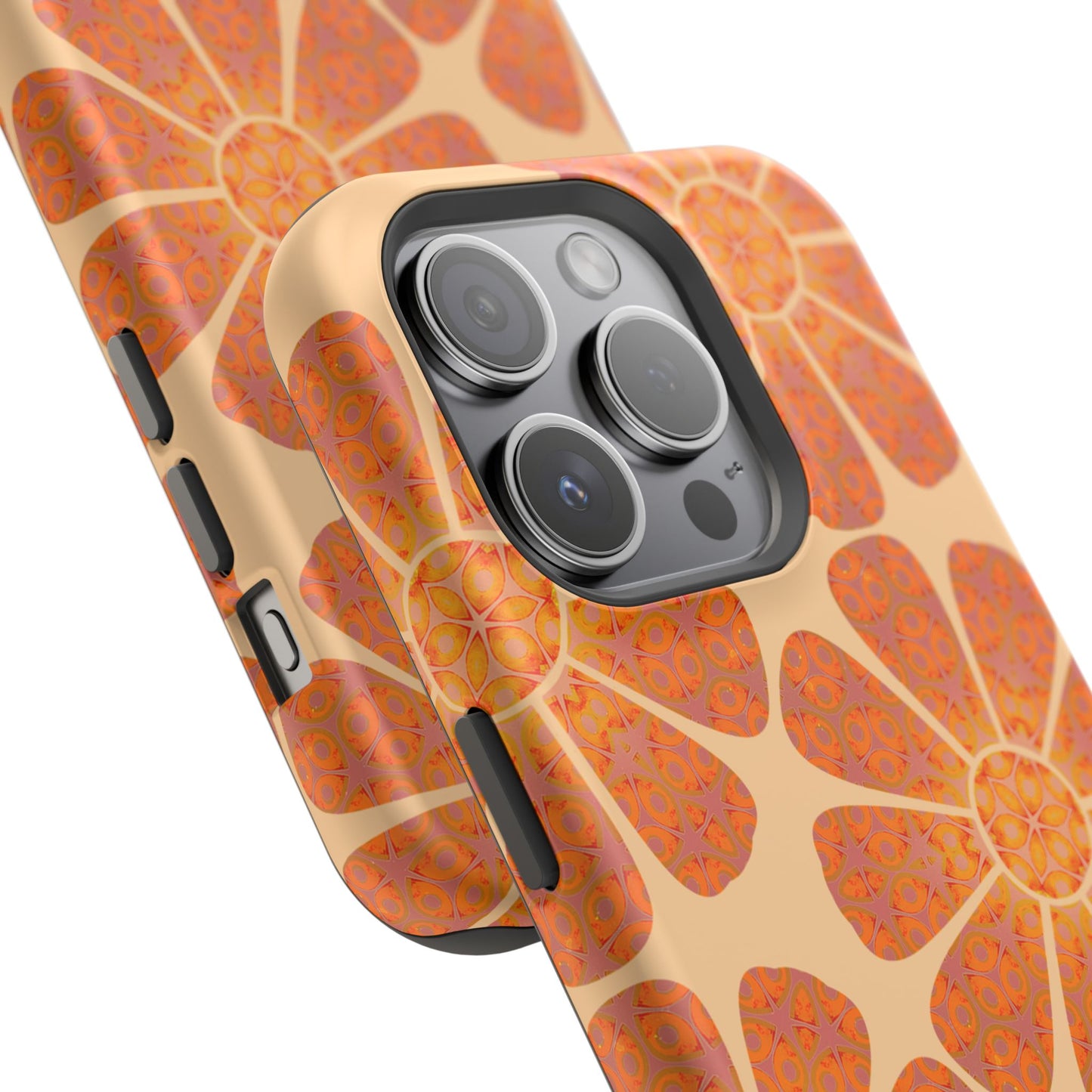 Magnetic iPhone Case - Batik Eyes Flower Pattern