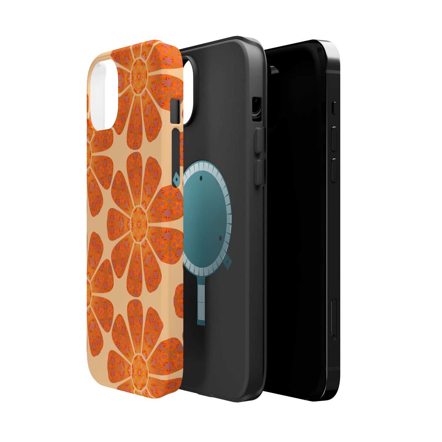 Magnetic iPhone Case - Batik Eyes Flower Pattern