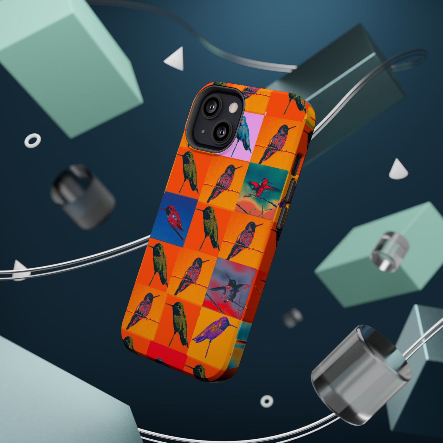 Magnetic iPhone Case - Hummingbird Collage
