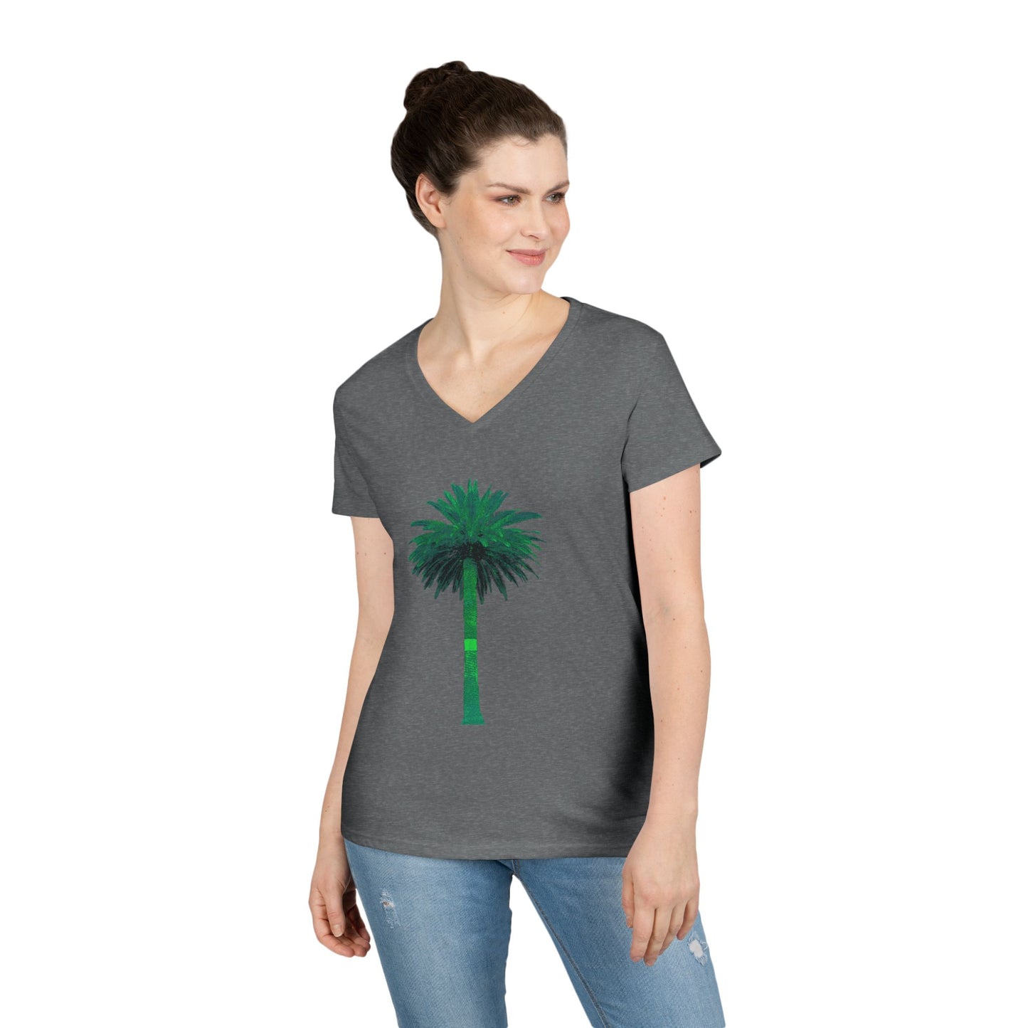 Ladies' V-Neck T-Shirt - Big Palm