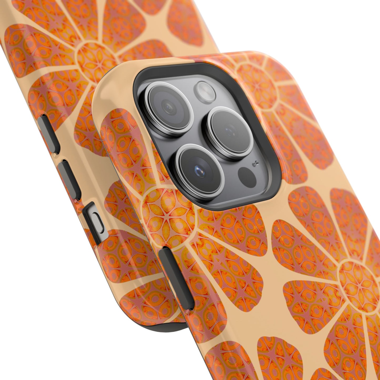 Magnetic iPhone Case - Batik Eyes Flower Pattern