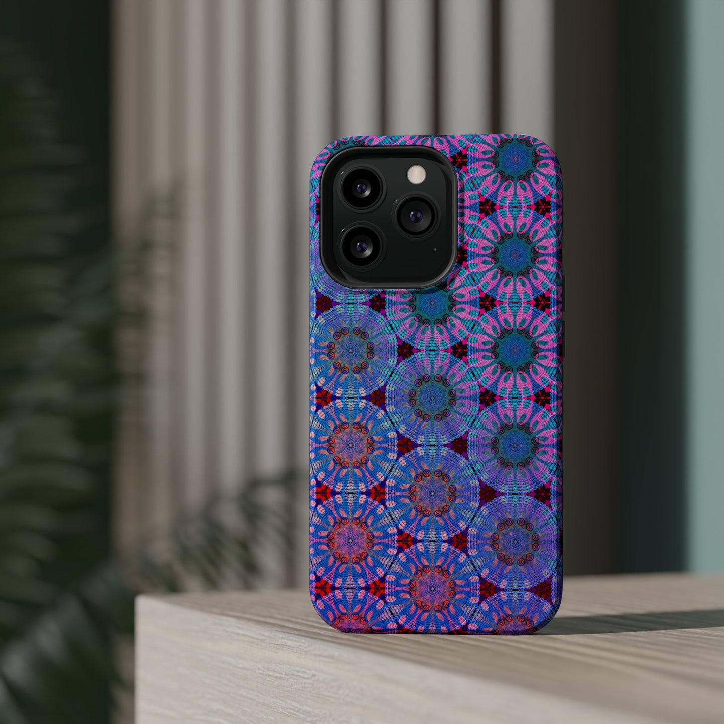 Magnetic iPhone Case - Psychedelic Purple Tapa