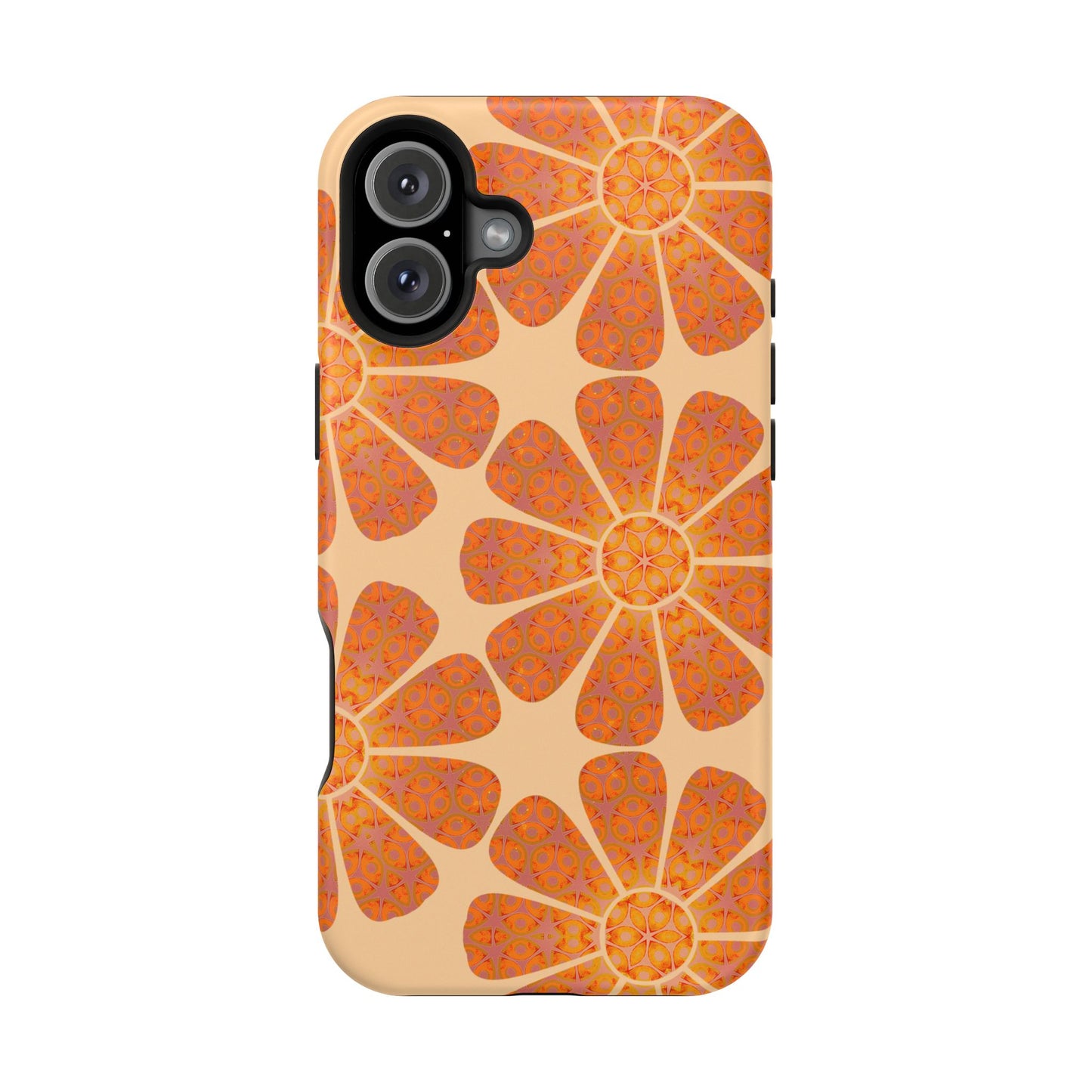 Magnetic iPhone Case - Batik Eyes Flower Pattern