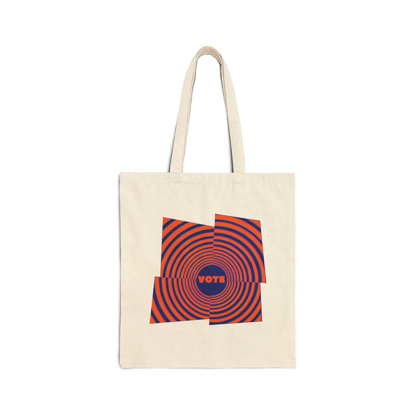 Cotton Canvas Tote Bag - Psychedelic Vote