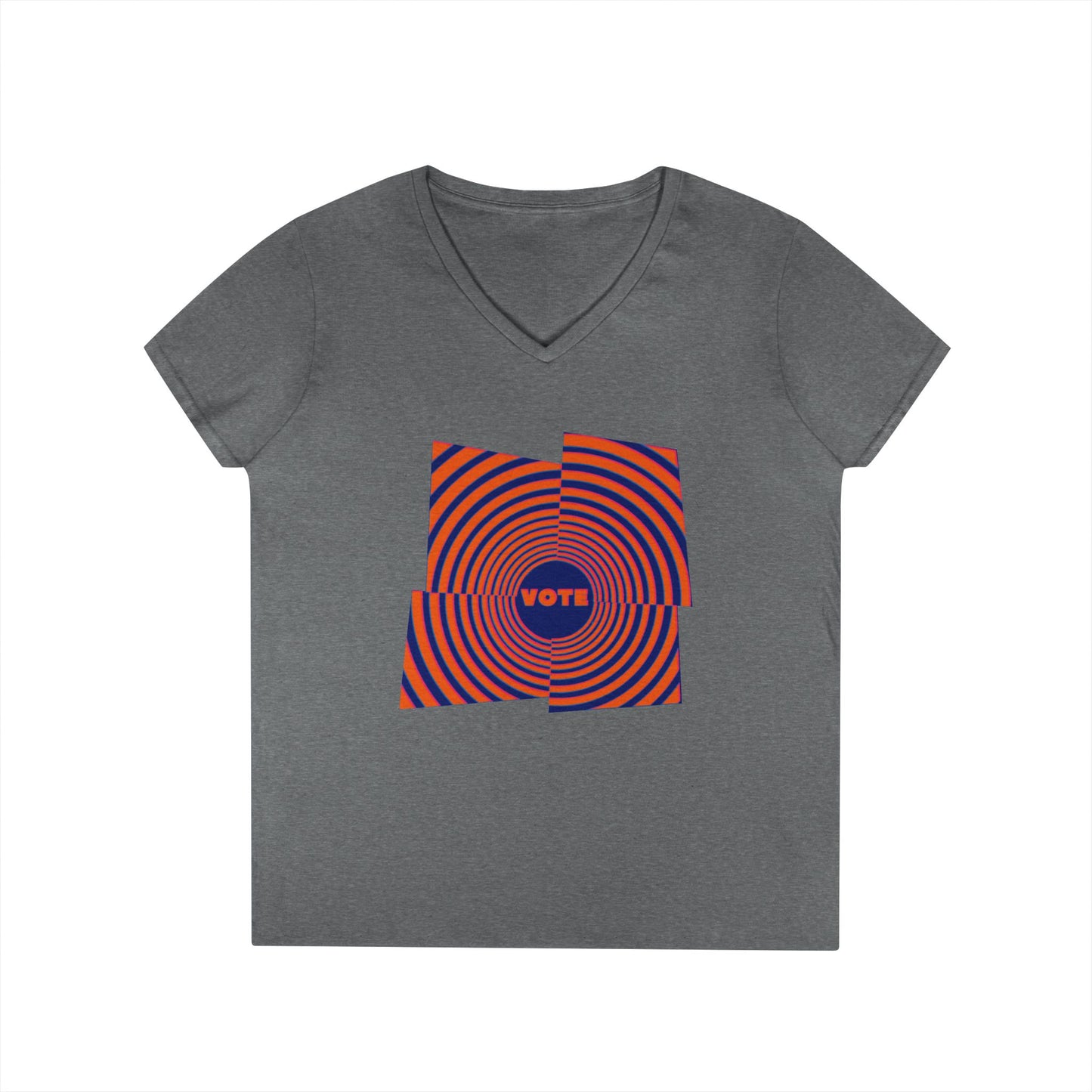 Ladies' V-Neck T-Shirt - Psychedelic Vote
