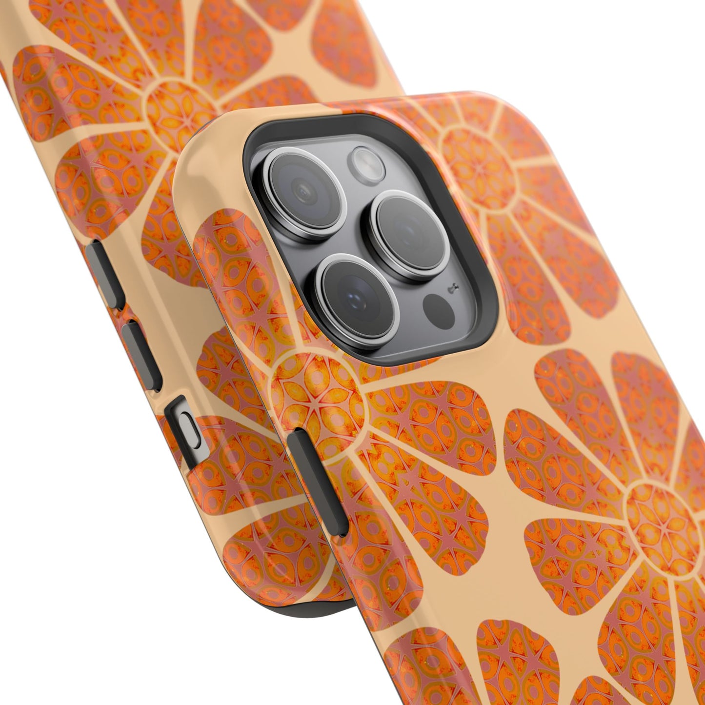 Magnetic iPhone Case - Batik Eyes Flower Pattern