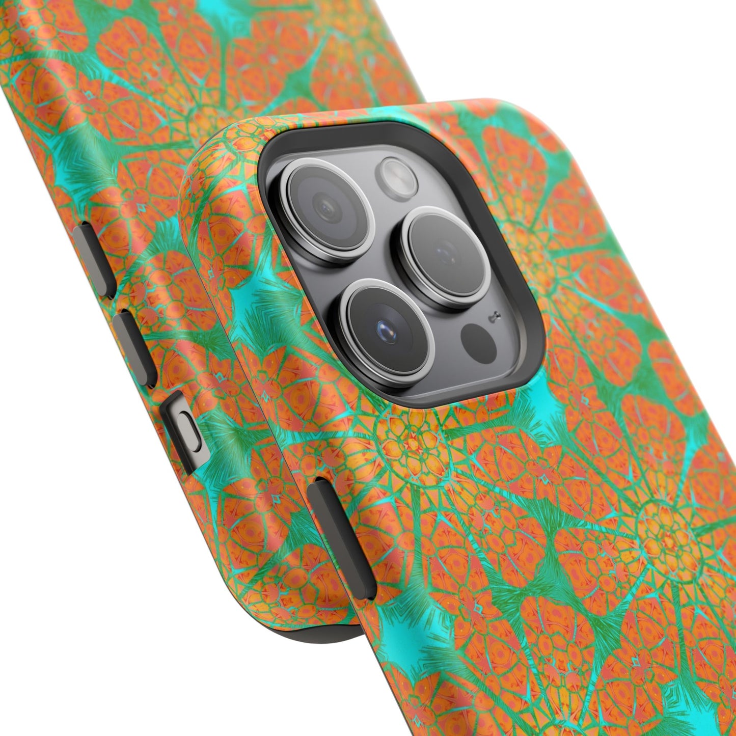 Magnetic iPhone Case - Cracked Batik Eye Flower
