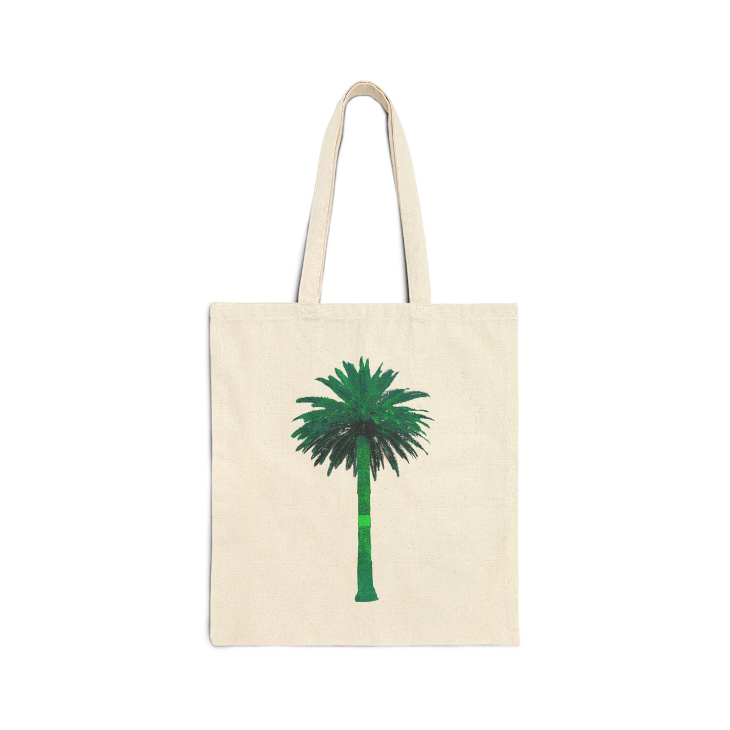 Cotton Canvas Tote Bag - Palm Tree