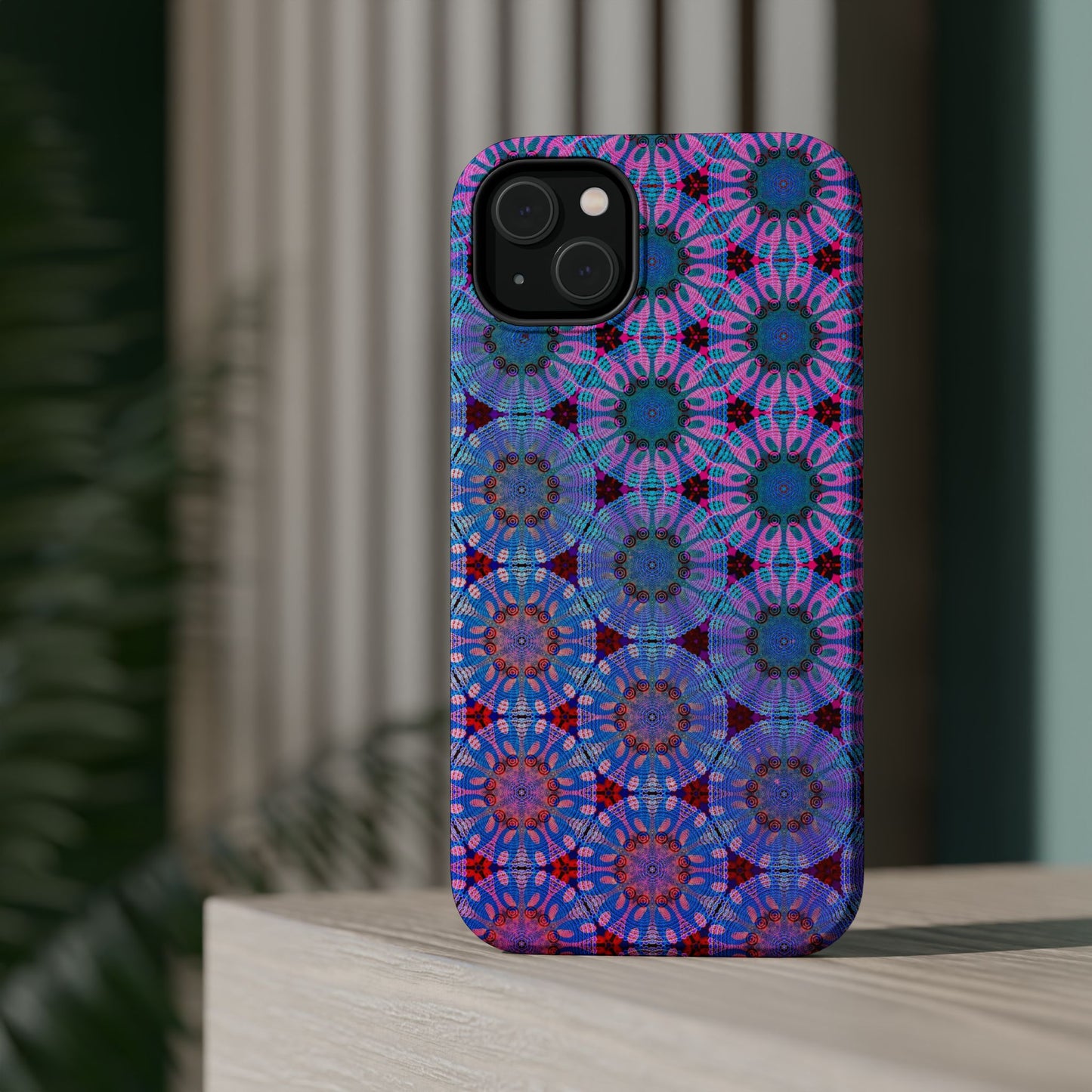 Magnetic iPhone Case - Psychedelic Purple Tapa