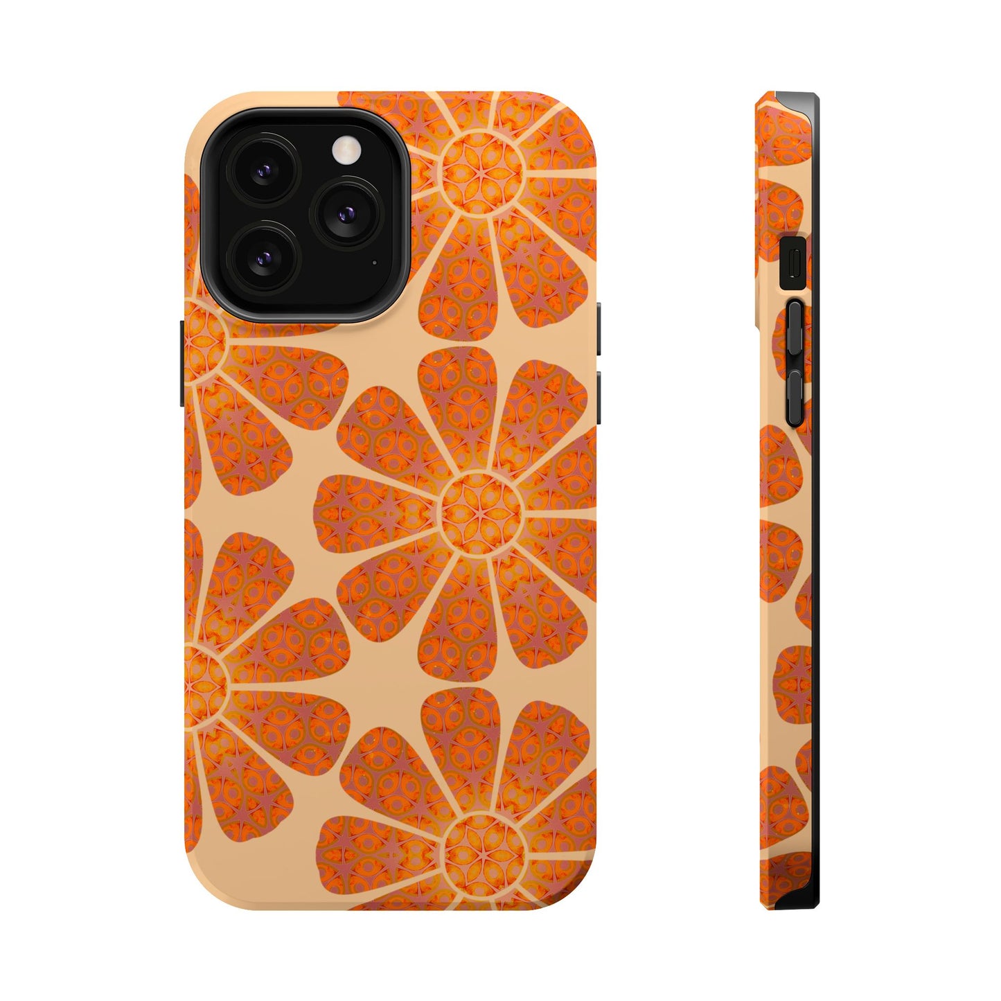 Magnetic iPhone Case - Batik Eyes Flower Pattern