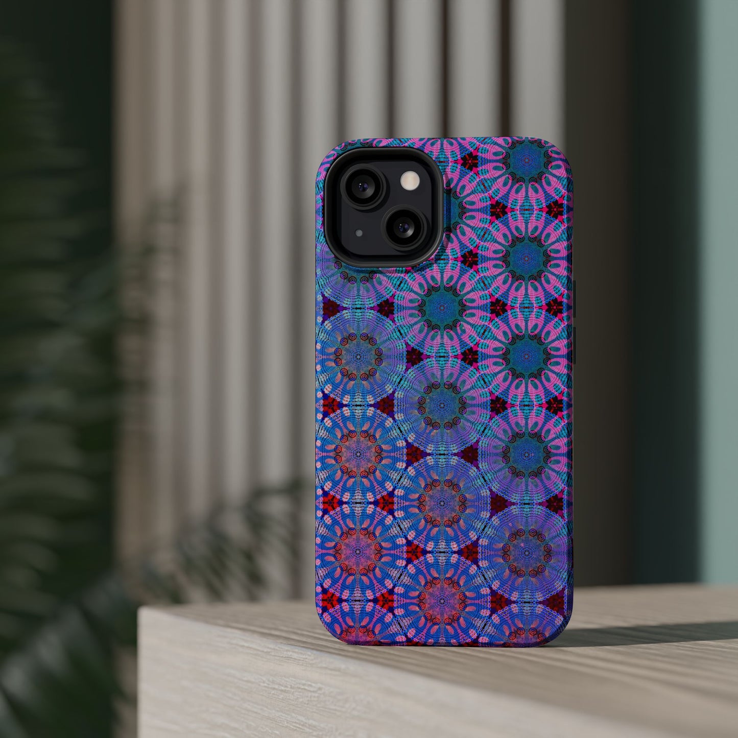 Magnetic iPhone Case - Psychedelic Purple Tapa