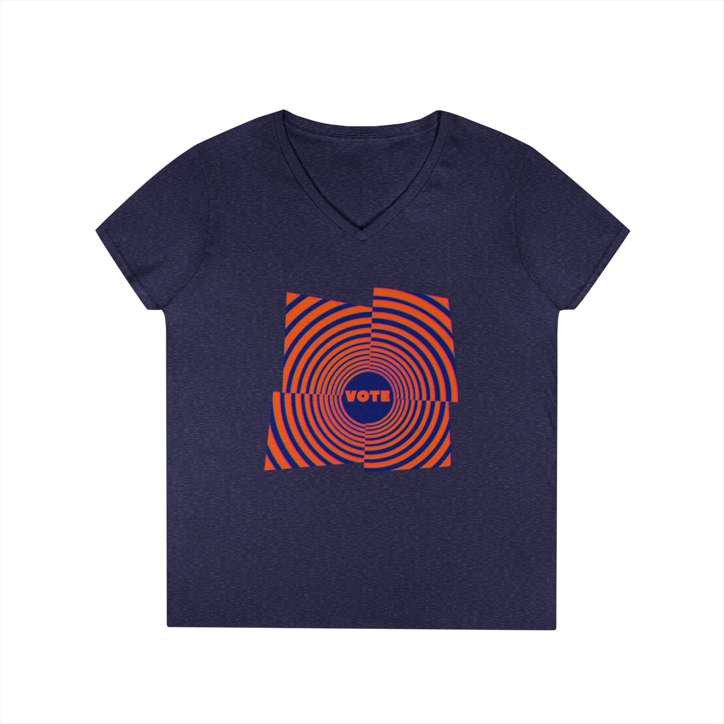 Ladies' V-Neck T-Shirt - Psychedelic Vote