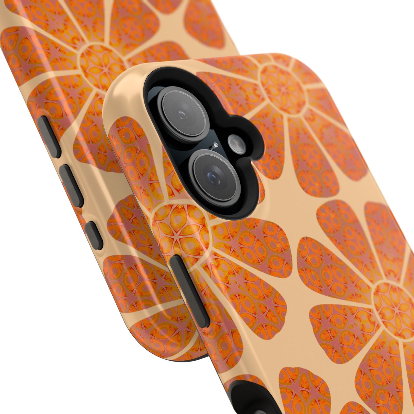 Magnetic iPhone Case - Batik Eyes Flower Pattern