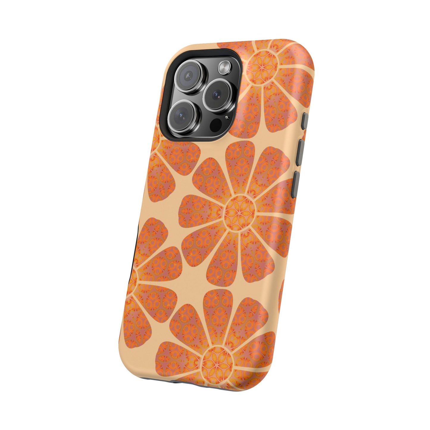 Magnetic iPhone Case - Batik Eyes Flower Pattern