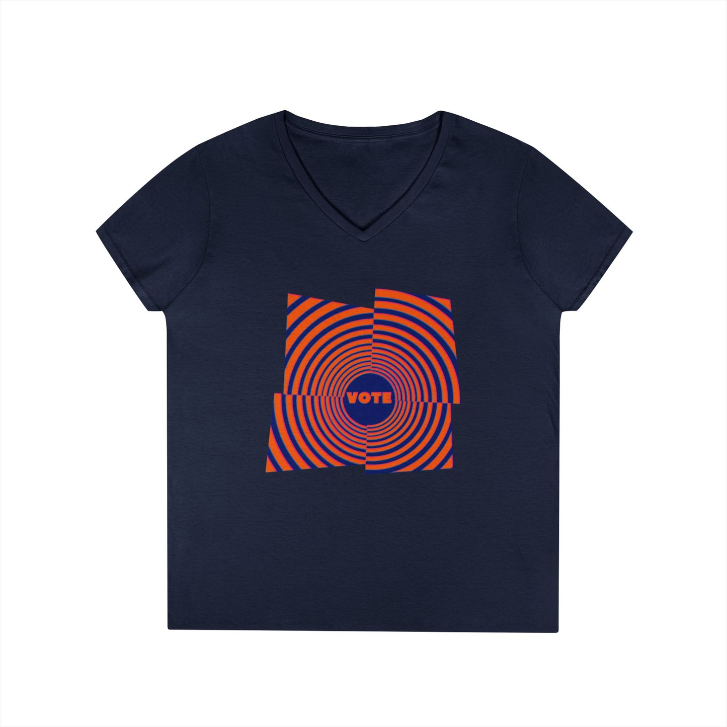 Ladies' V-Neck T-Shirt - Psychedelic Vote