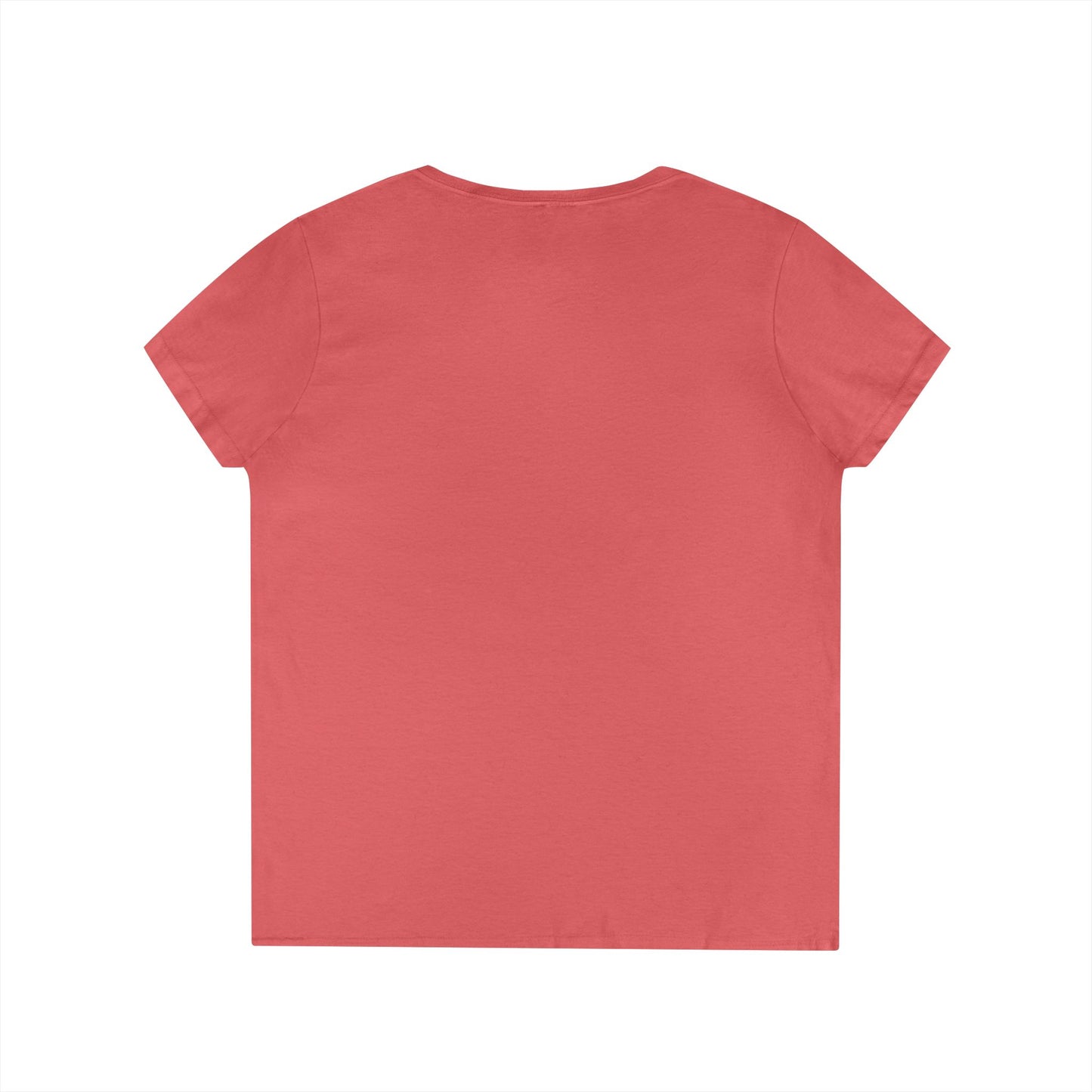 Ladies' V-Neck T-Shirt _ Cracked Batik Mandala
