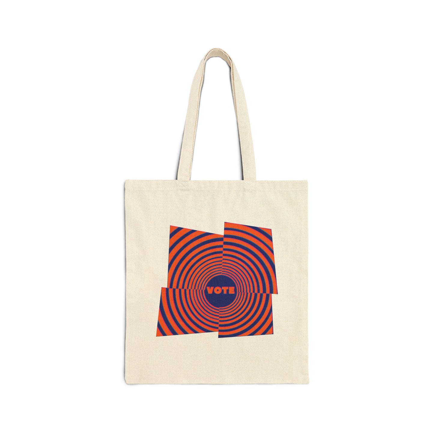 Cotton Canvas Tote Bag - Psychedelic Vote