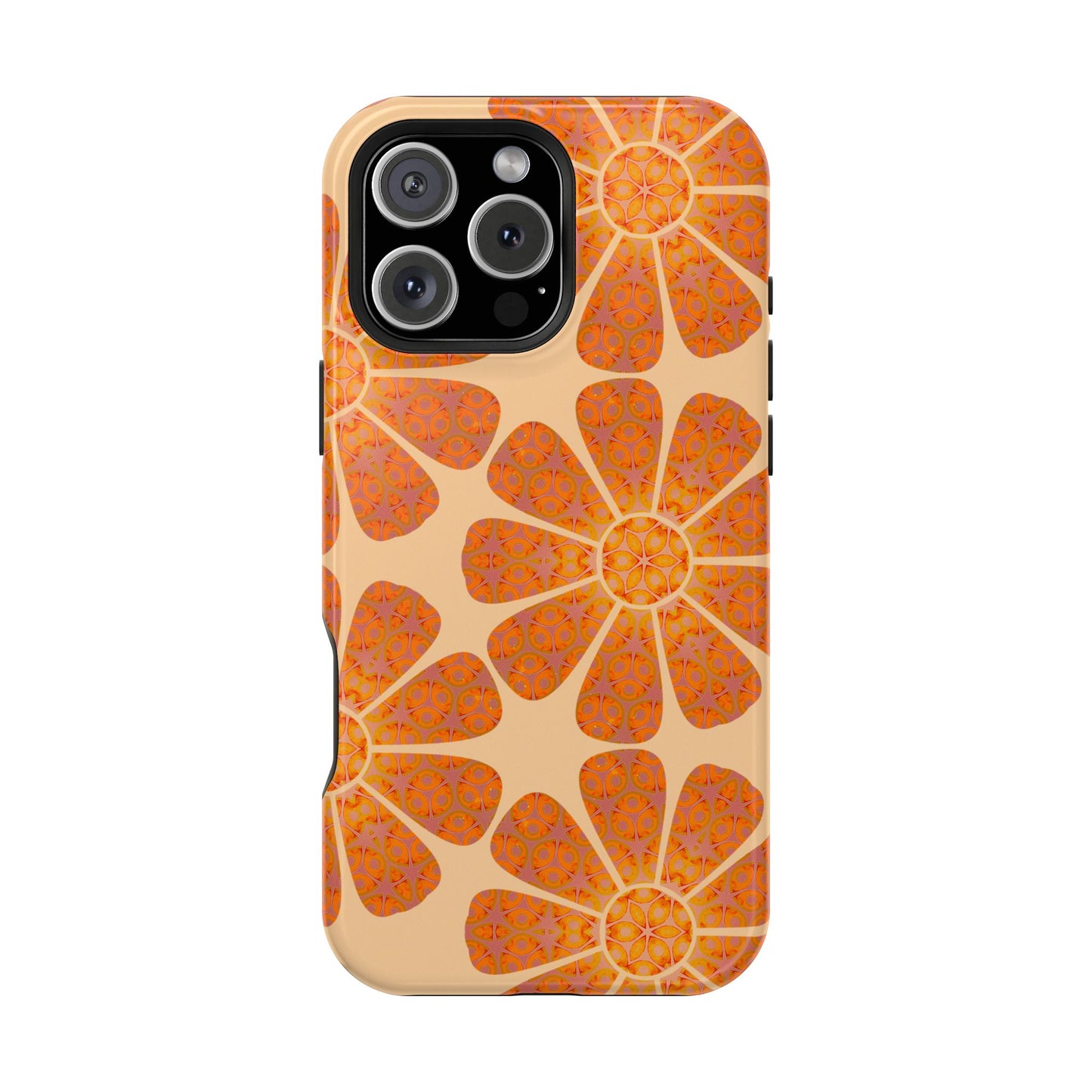 Magnetic iPhone Case - Batik Eyes Flower Pattern