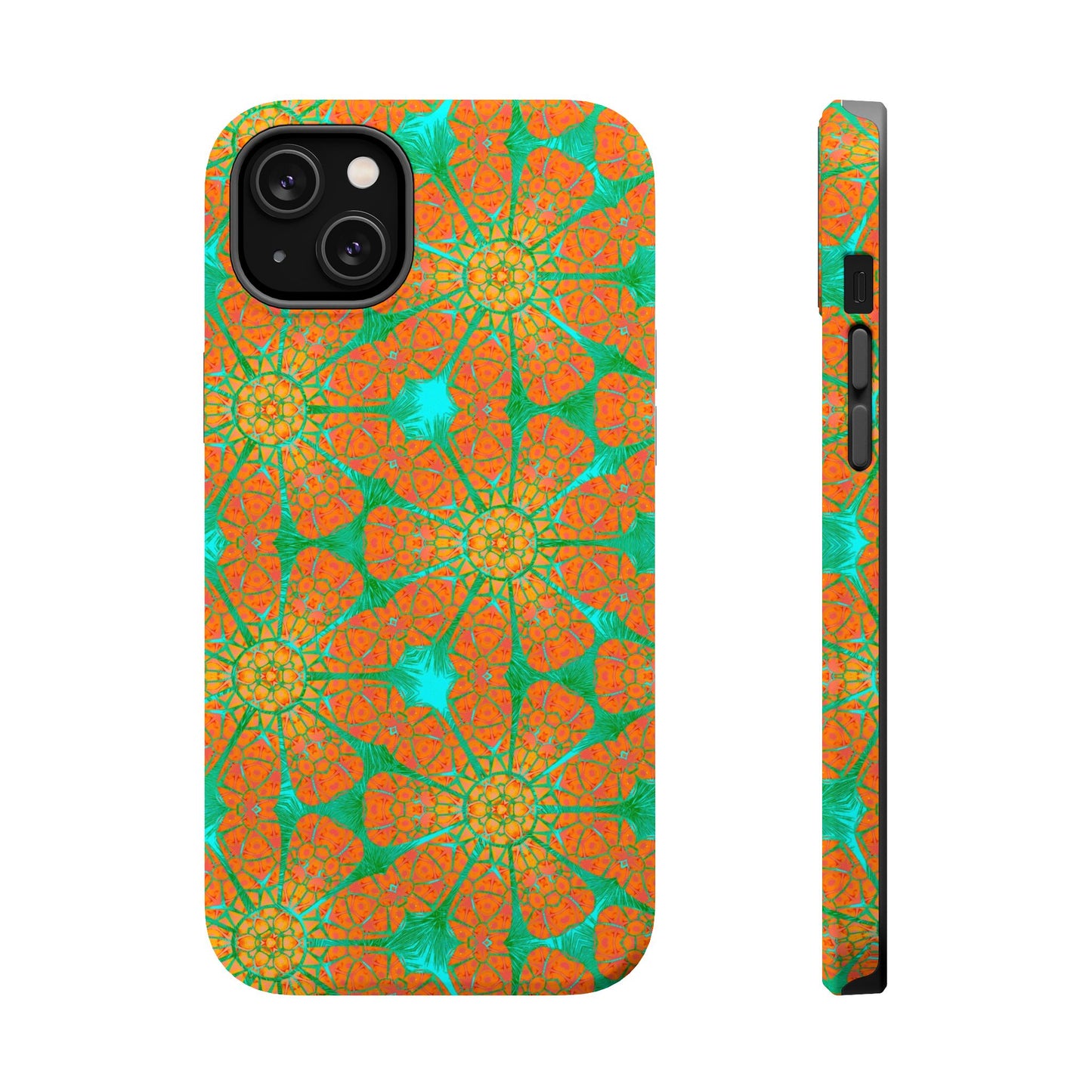 Magnetic iPhone Case - Cracked Batik Eye Flower