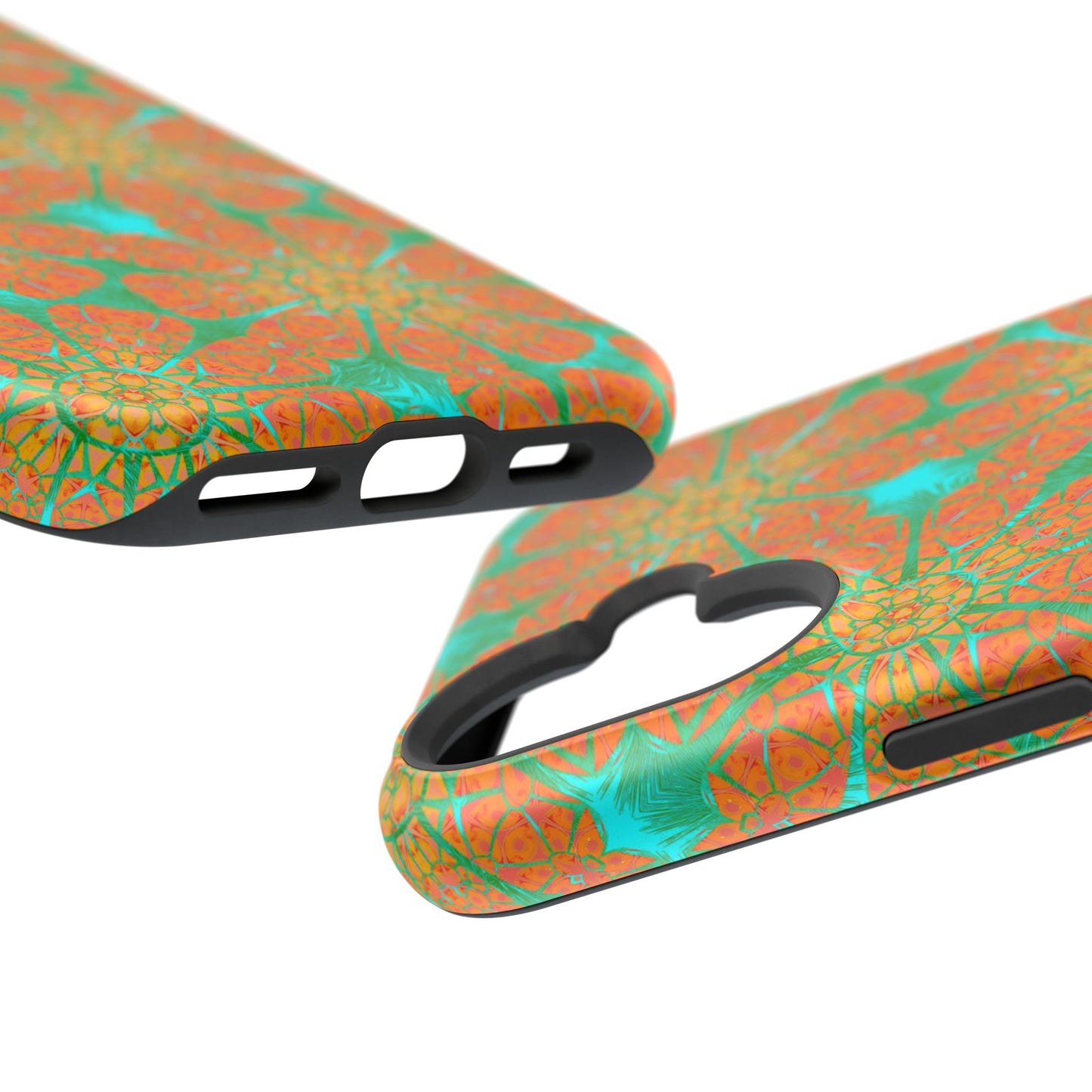 Magnetic iPhone Case - Cracked Batik Eye Flower