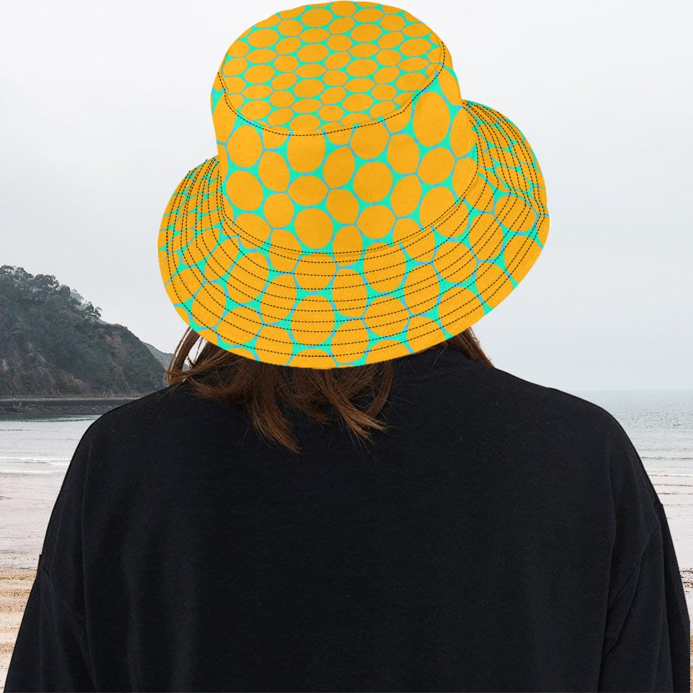 Women's All Over Print Bucket Hat - Lemon Bubbles