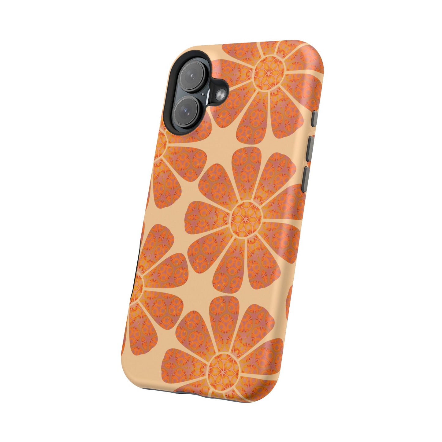 Magnetic iPhone Case - Batik Eyes Flower Pattern