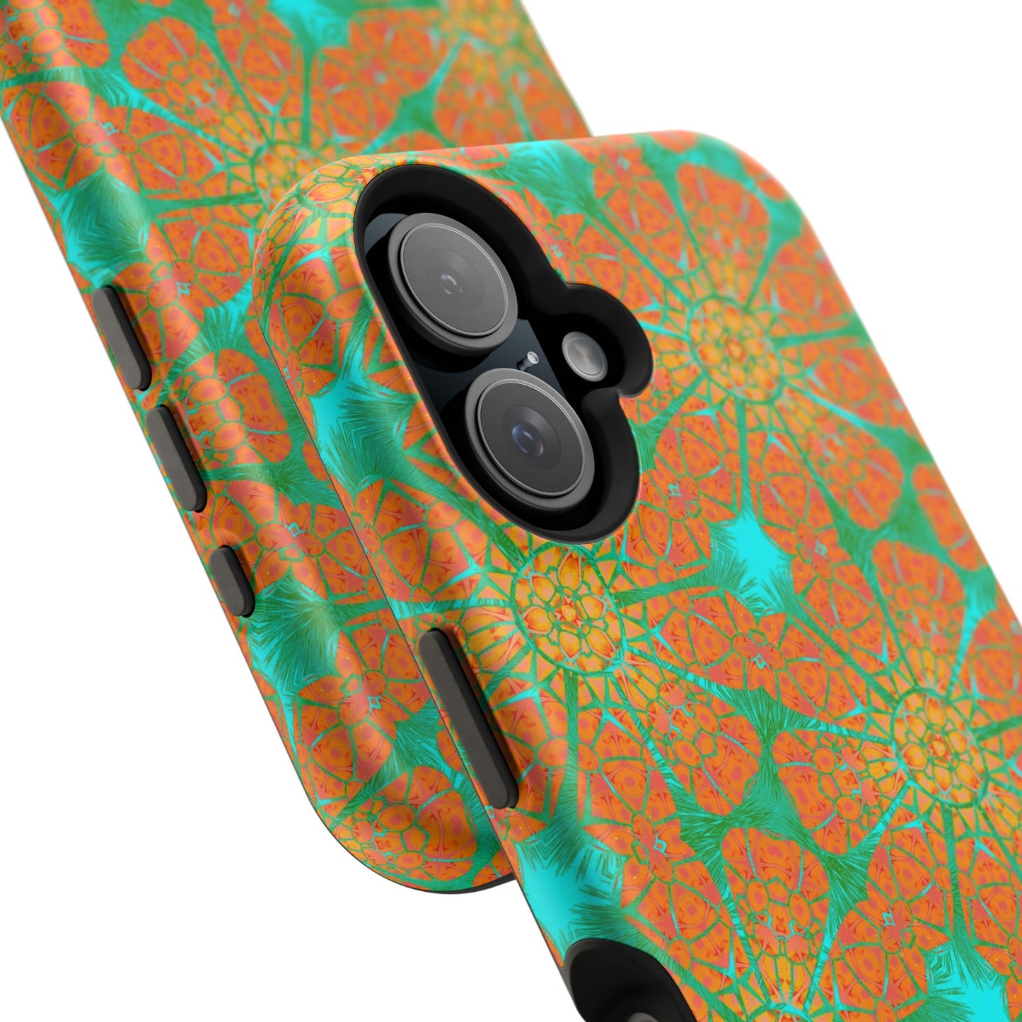 Magnetic iPhone Case - Cracked Batik Eye Flower