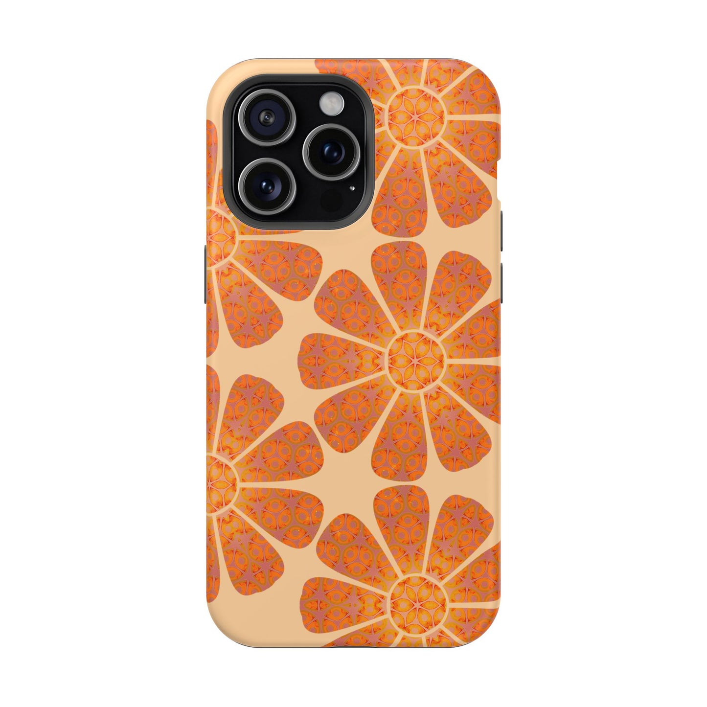 Magnetic iPhone Case - Batik Eyes Flower Pattern