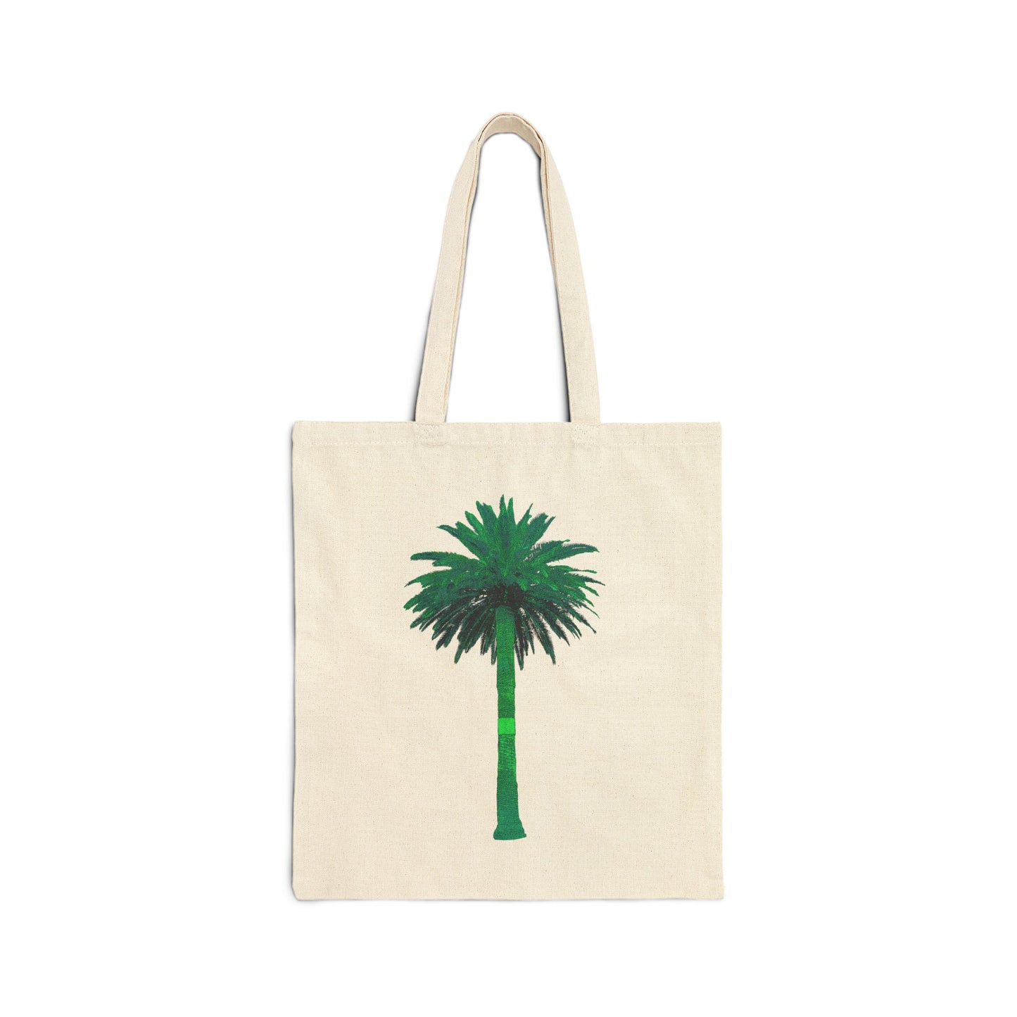 Cotton Canvas Tote Bag - Palm Tree