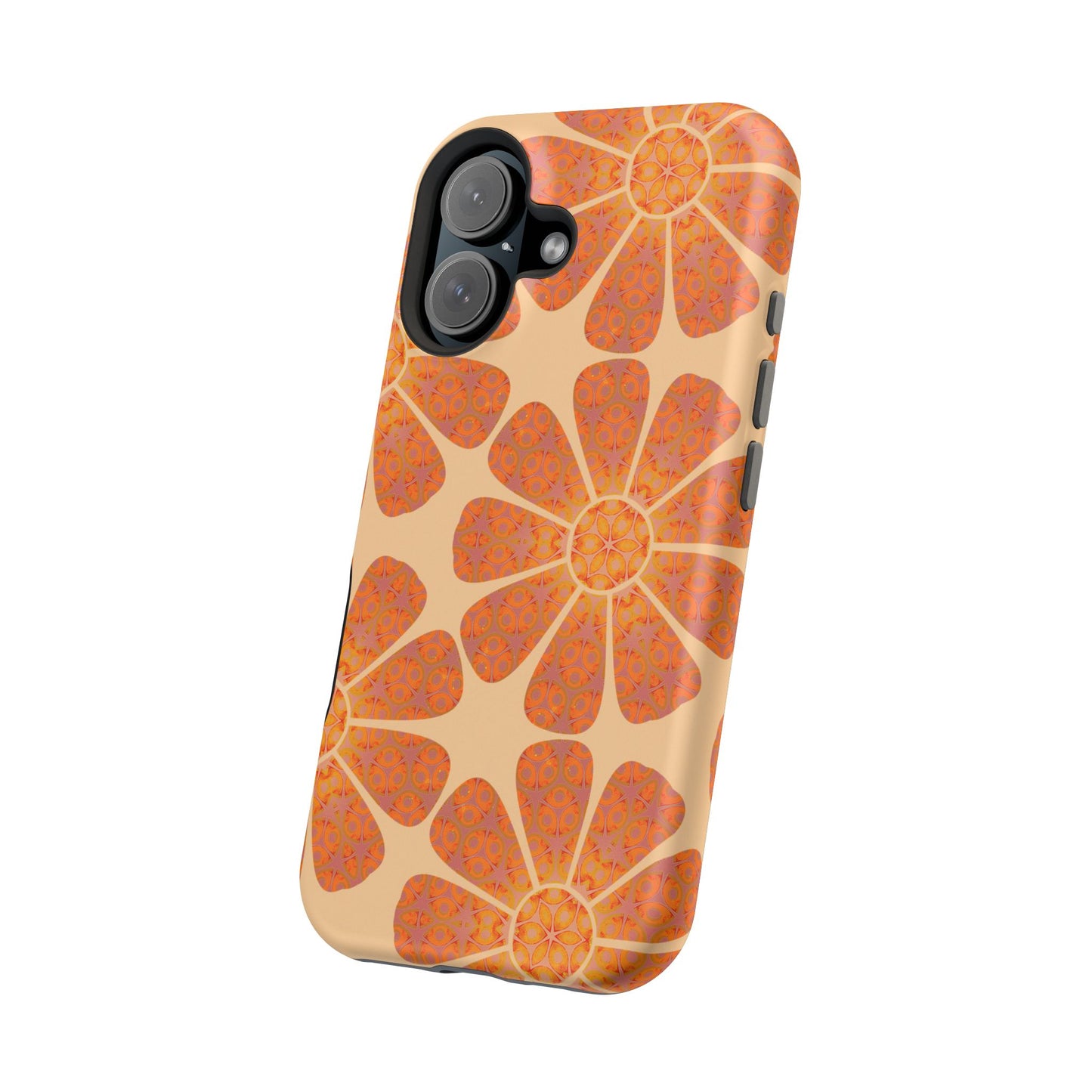 Magnetic iPhone Case - Batik Eyes Flower Pattern