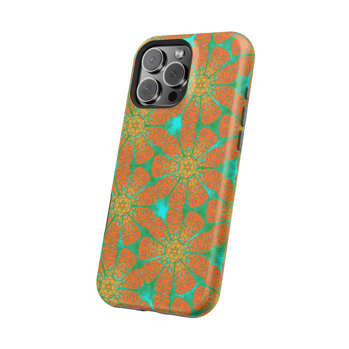 Magnetic iPhone Case - Cracked Batik Eye Flower