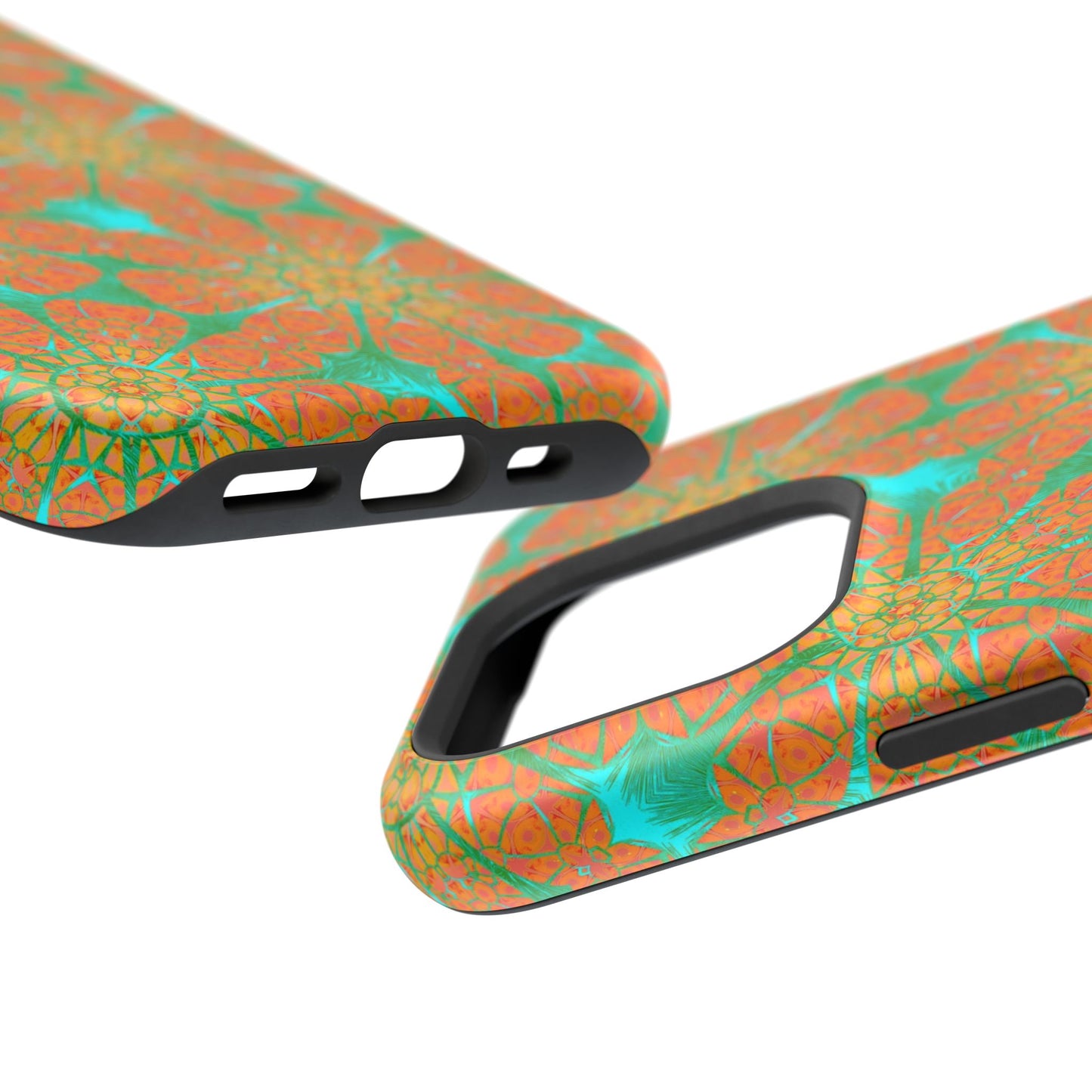Magnetic iPhone Case - Cracked Batik Eye Flower