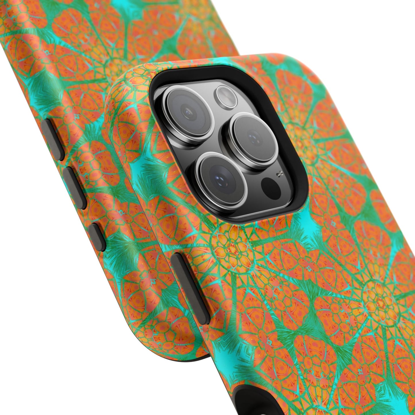 Magnetic iPhone Case - Cracked Batik Eye Flower