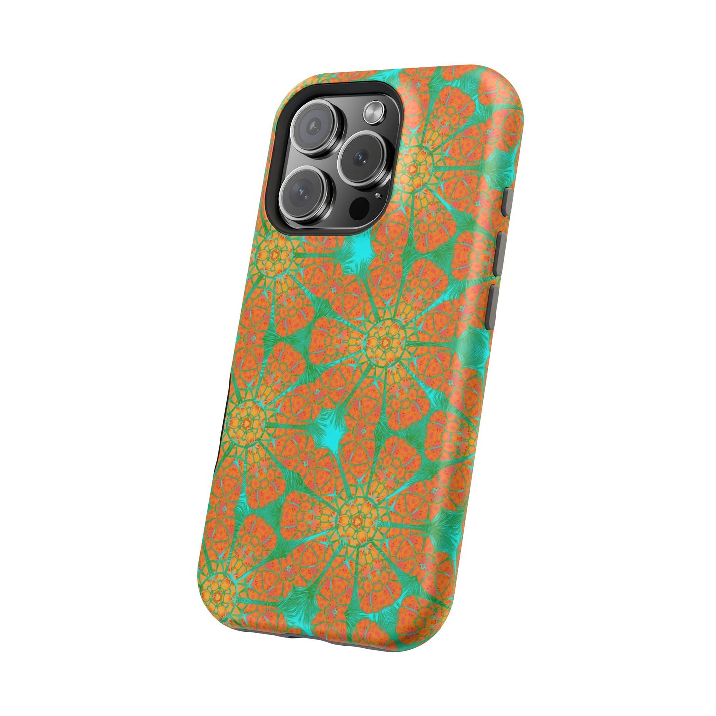 Magnetic iPhone Case - Cracked Batik Eye Flower