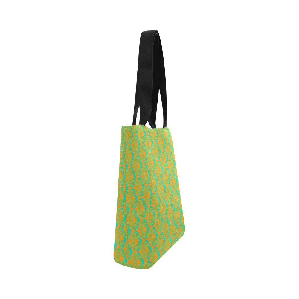 Premium All Print Canvas Tote Bag - Orange Psychedelic Donut