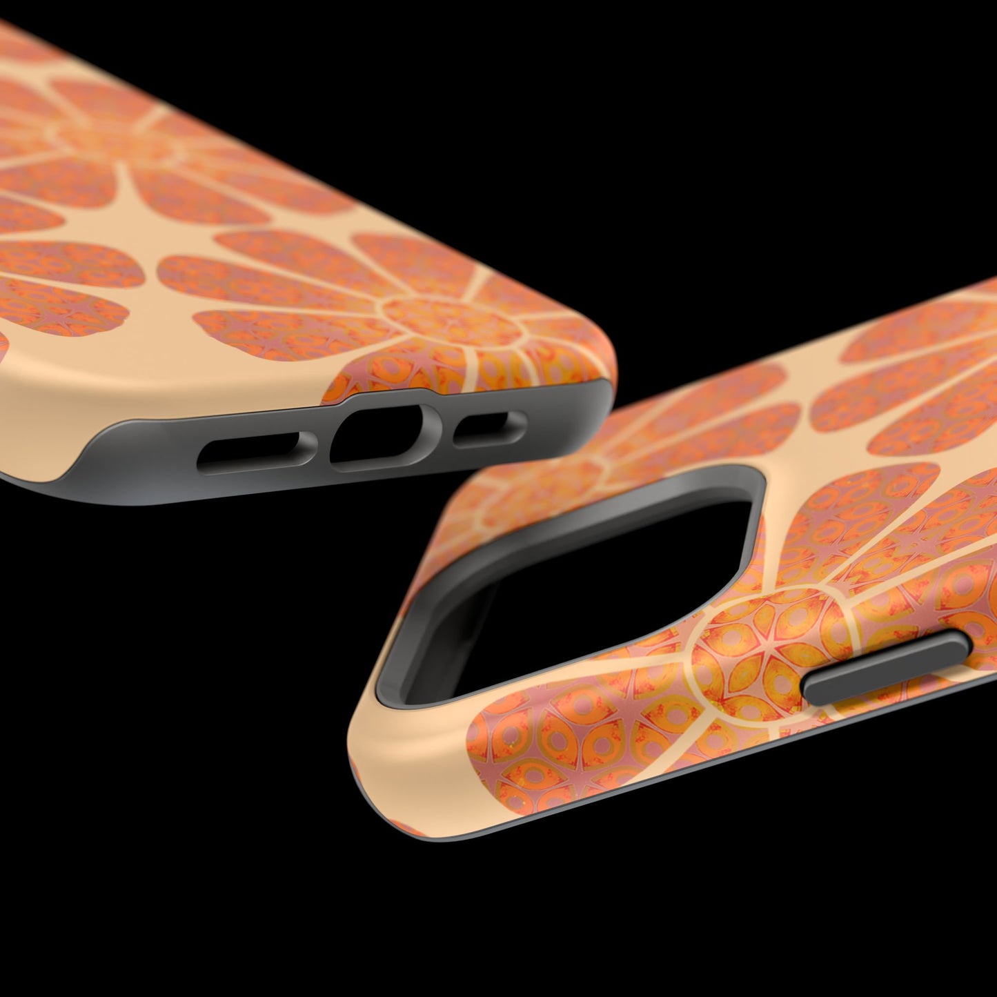 Magnetic iPhone Case - Batik Eyes Flower Pattern