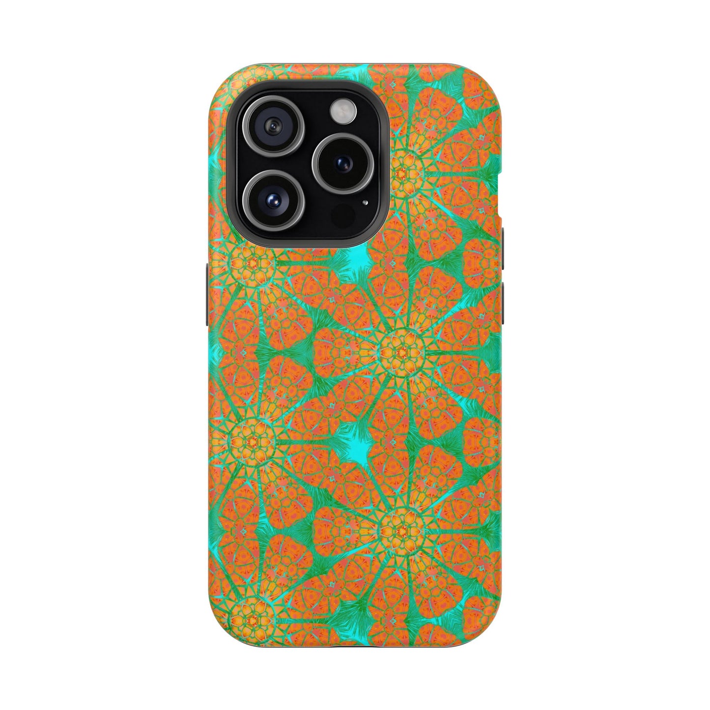 Magnetic iPhone Case - Cracked Batik Eye Flower